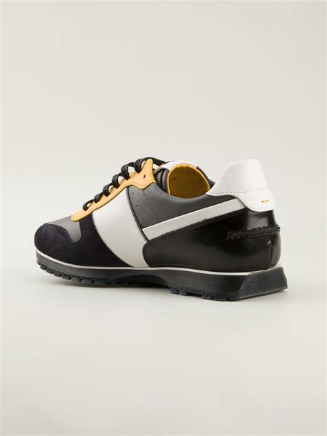 fendi sneakers black and yellow.